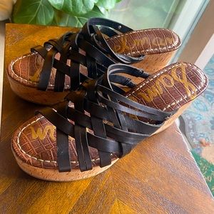 Black Wedge Sandles